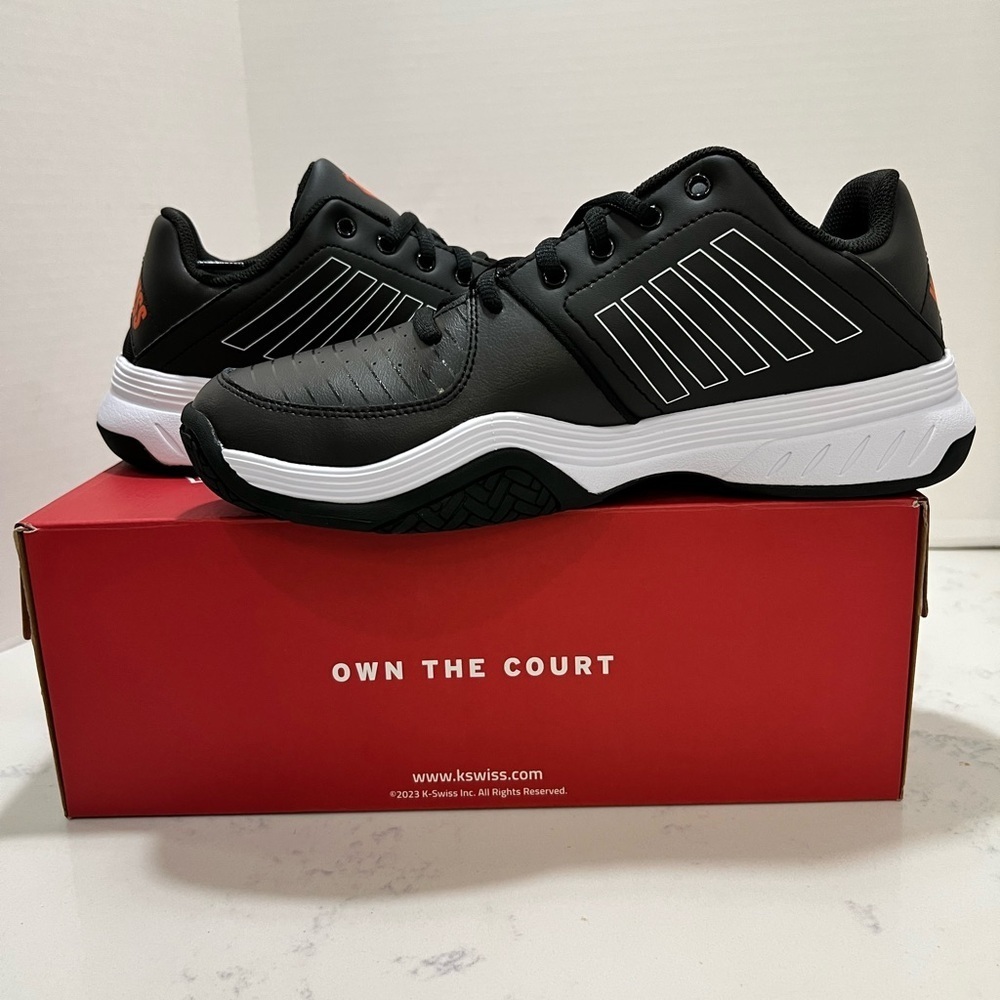 K-Swiss Court Express Black and White Shoes - Picture 5 of 10